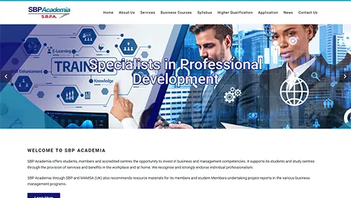 Corporate Web Design | SBP Academia Pte Ltd